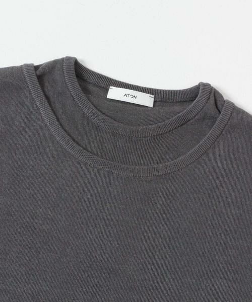 URBAN RESEARCH / アーバンリサーチ ニット・セーター | ATON　CIRCULER RIB CREW LAYERED | 詳細7