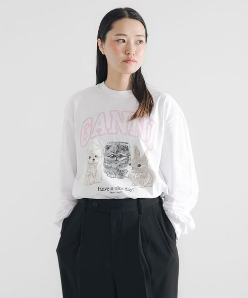 URBAN RESEARCH / アーバンリサーチ Tシャツ | GANNI　Re-cutHeavy JerseyAnimals | 詳細4