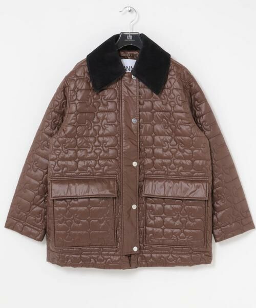 URBAN RESEARCH / アーバンリサーチ ダウンジャケット・ベスト | GANNI　Shiny Quilt Midi Jacket | 詳細1