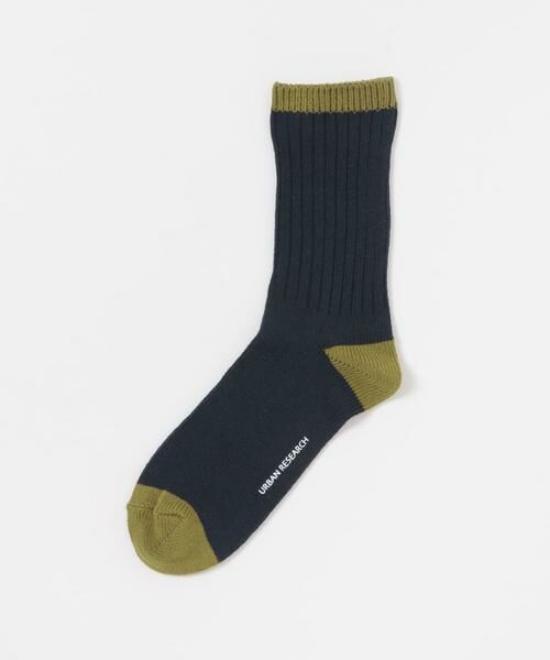 URBAN RESEARCH/アーバンリサーチ 『URTECH』バイカラーリブソックス ネイビー 25-28 URBAN RESEARCH/アーバンリサーチ 『URTECH』バイカラーリブソックス ネイビー 25-28