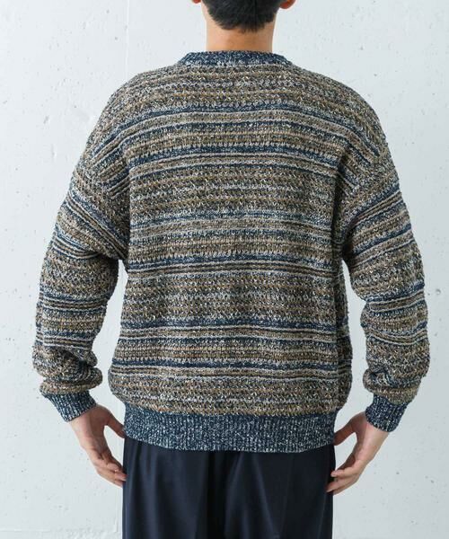URBAN RESEARCH / アーバンリサーチ ニット・セーター | 『別注』crepuscule×URBAN RESEARCH　Multi Border Mix CREW-NECK | 詳細6