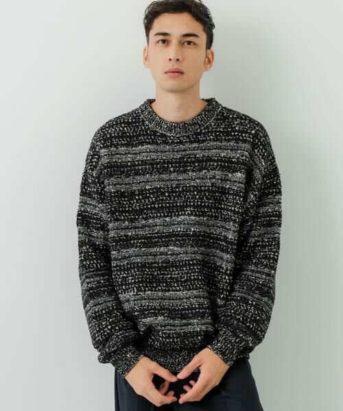 URBAN RESEARCH / アーバンリサーチ ニット・セーター | 『別注』crepuscule×URBAN RESEARCH　Multi Border Mix CREW-NECK | 詳細13