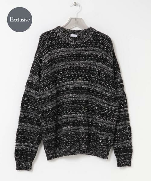 URBAN RESEARCH/アーバンリサーチ 『別注』crepuscule×URBAN RESEARCH Multi Border Mix CREW-NECK ブラック 1 URBAN RESEARCH/アーバンリサーチ 『別注』crepuscule×URBAN RESEARCH Multi Border Mix CREW-NECK ブラック 1
