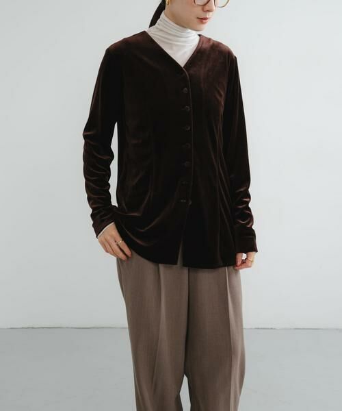URBAN RESEARCH / アーバンリサーチ カーディガン・ボレロ | ベロアカーディガン | 詳細4