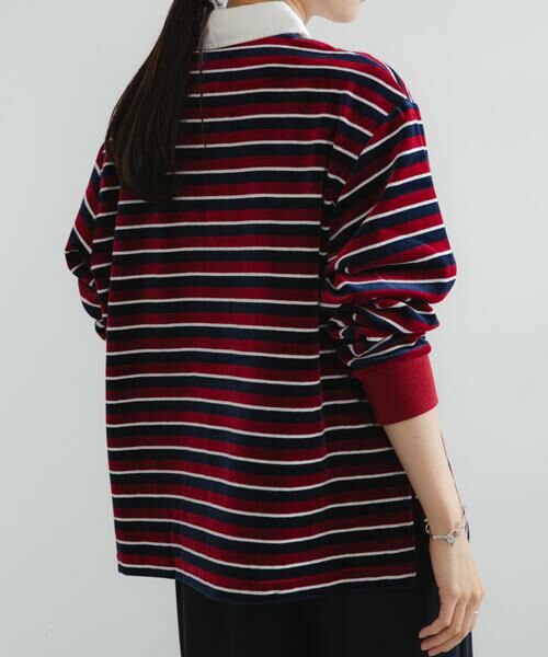 URBAN RESEARCH / アーバンリサーチ Tシャツ | 『UR TECH』ベロアボーダーラガーシャツ | 詳細2