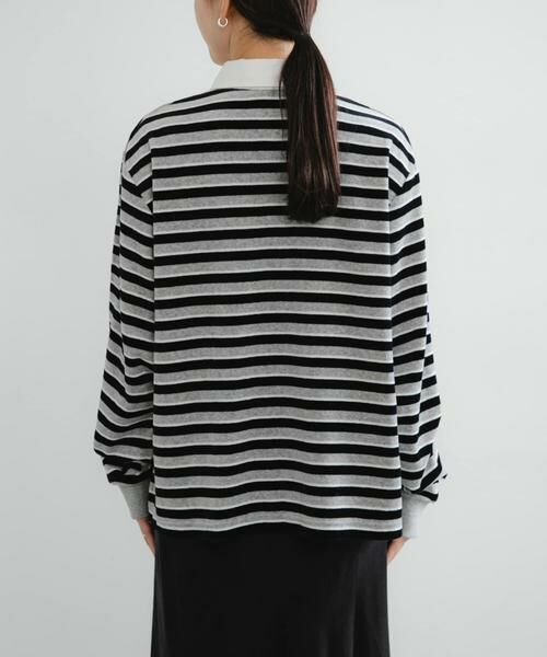 URBAN RESEARCH / アーバンリサーチ Tシャツ | 『UR TECH』ベロアボーダーラガーシャツ | 詳細23
