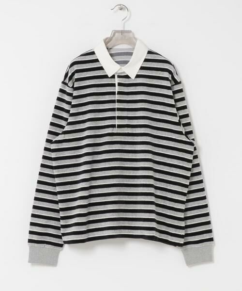 URBAN RESEARCH / アーバンリサーチ Tシャツ | 『UR TECH』ベロアボーダーラガーシャツ | 詳細24