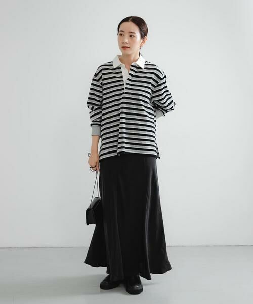 URBAN RESEARCH / アーバンリサーチ Tシャツ | 『UR TECH』ベロアボーダーラガーシャツ | 詳細20