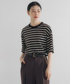 URBAN RESEARCH / アーバンリサーチ Tシャツ | ベロアボーダーカットソー