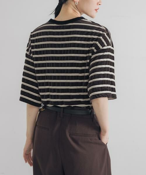 URBAN RESEARCH / アーバンリサーチ Tシャツ | ベロアボーダーカットソー | 詳細3