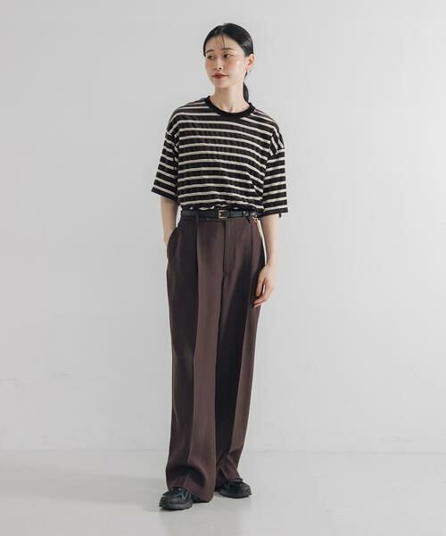 URBAN RESEARCH / アーバンリサーチ Tシャツ | ベロアボーダーカットソー | 詳細7