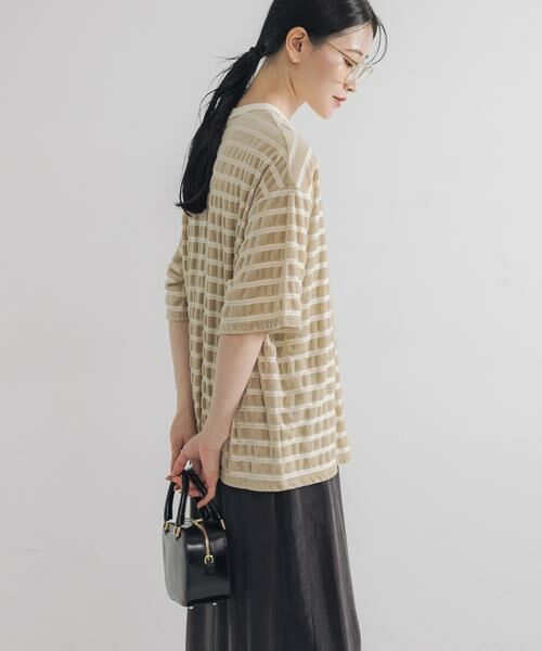 URBAN RESEARCH / アーバンリサーチ Tシャツ | ベロアボーダーカットソー | 詳細12