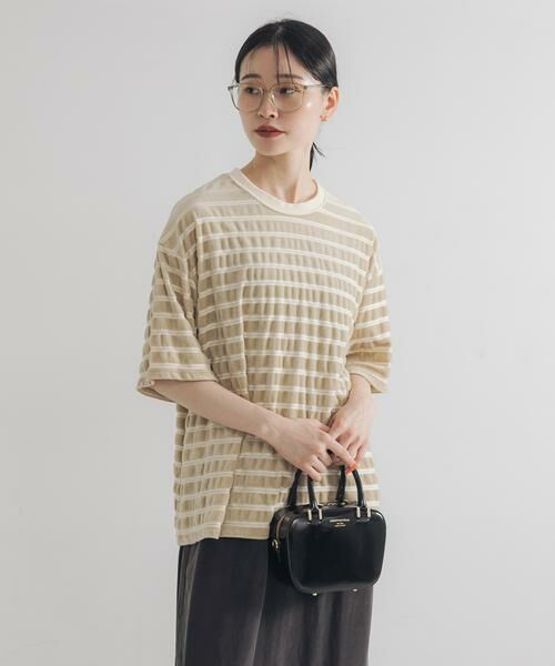 URBAN RESEARCH / アーバンリサーチ Tシャツ | ベロアボーダーカットソー | 詳細14