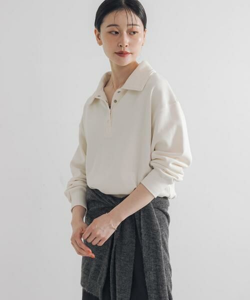 URBAN RESEARCH / アーバンリサーチ スウェット | シャツカラースウェット（オフホワイト）