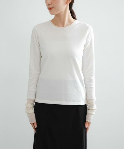 URBAN RESEARCH / アーバンリサーチ Tシャツ | チュール切り替えカットソー | 詳細4