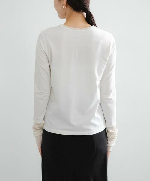 URBAN RESEARCH / アーバンリサーチ Tシャツ | チュール切り替えカットソー | 詳細6