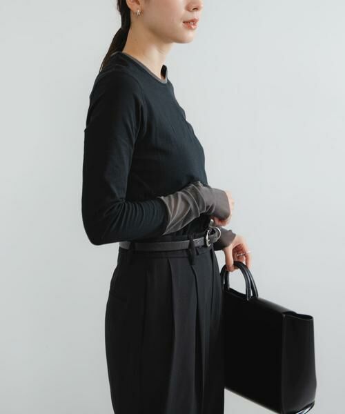 URBAN RESEARCH / アーバンリサーチ Tシャツ | チュール切り替えカットソー | 詳細10