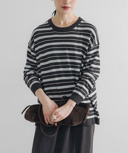 URBAN RESEARCH / アーバンリサーチ ニット・セーター | マルチボーダークルーネックニット | 詳細9