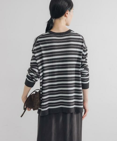 URBAN RESEARCH / アーバンリサーチ ニット・セーター | マルチボーダークルーネックニット | 詳細11