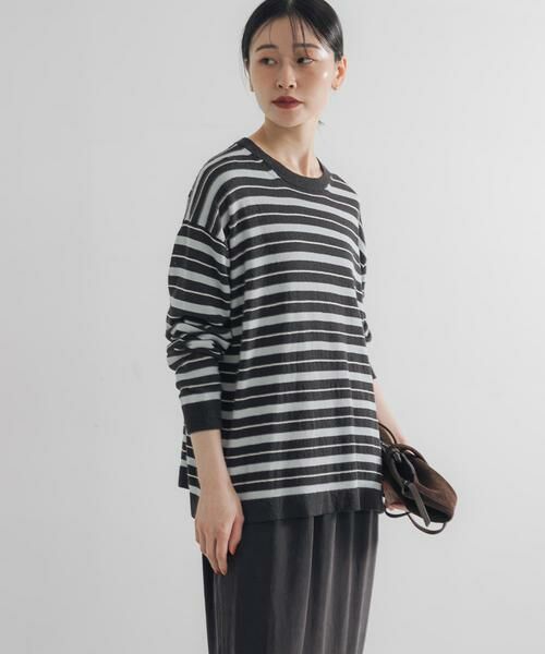 URBAN RESEARCH / アーバンリサーチ ニット・セーター | マルチボーダークルーネックニット | 詳細12