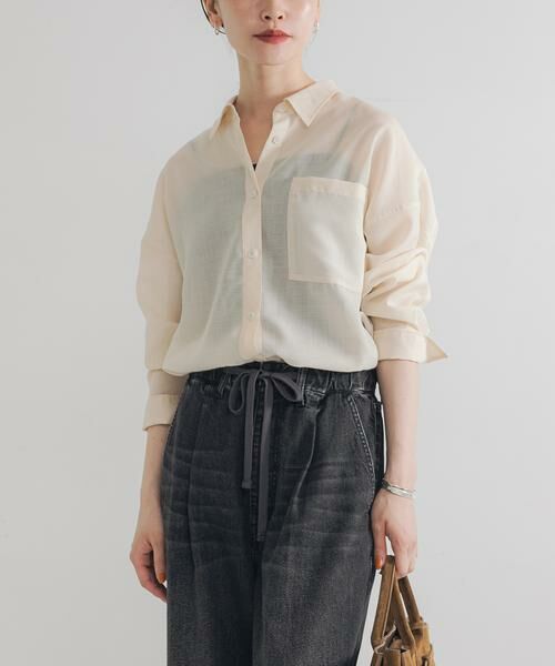 URBAN RESEARCH / アーバンリサーチ シャツ・ブラウス | シアーウールレギュラーカラーシャツ | 詳細2