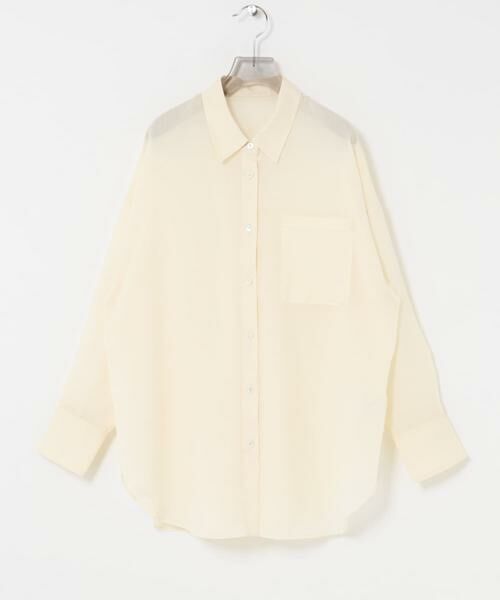 URBAN RESEARCH / アーバンリサーチ シャツ・ブラウス | シアーウールレギュラーカラーシャツ | 詳細6