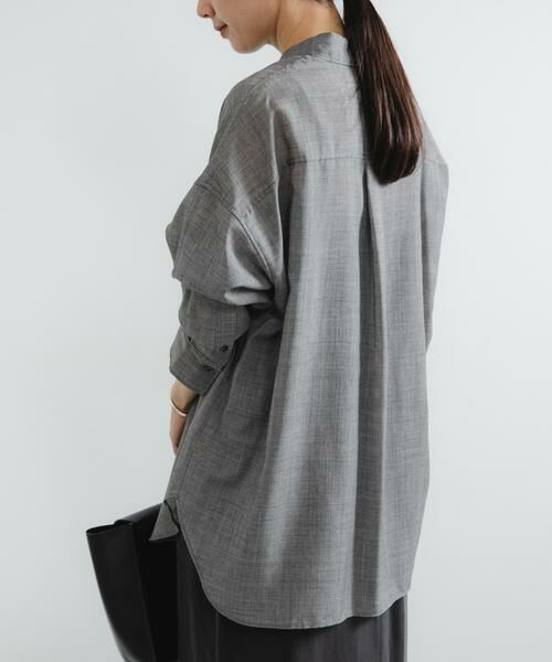 URBAN RESEARCH / アーバンリサーチ シャツ・ブラウス | シアーウールレギュラーカラーシャツ | 詳細10