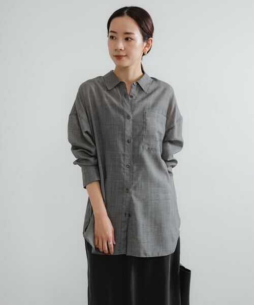 URBAN RESEARCH / アーバンリサーチ シャツ・ブラウス | シアーウールレギュラーカラーシャツ | 詳細12