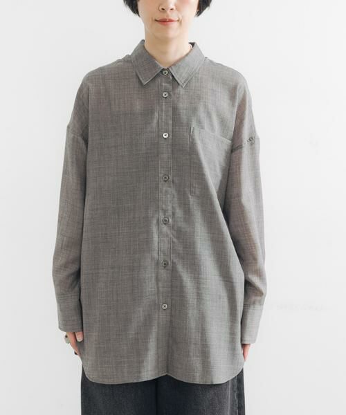 URBAN RESEARCH / アーバンリサーチ シャツ・ブラウス | シアーウールレギュラーカラーシャツ | 詳細14