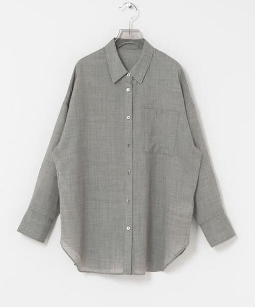 URBAN RESEARCH / アーバンリサーチ シャツ・ブラウス | シアーウールレギュラーカラーシャツ | 詳細17
