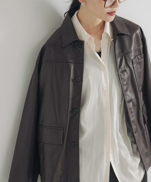 URBAN RESEARCH / アーバンリサーチ Tシャツ | レギュラーカラーシルキーシャツ（オフホワイト）