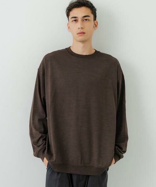 URBAN RESEARCH / アーバンリサーチ ニット・セーター | new basic　WASHABLE MERINO WOOL CREW-NECK | 詳細1