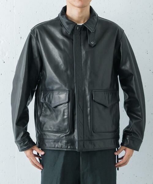 URBAN RESEARCH / アーバンリサーチ レザーブルゾン・ジャケット | new basic　COW LEATHER TYPE A-2 JACKET | 詳細13