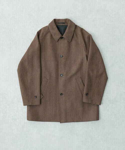 URBAN RESEARCH/アーバンリサーチ WINDPROOF TWEED HALF COAT ブラウン M URBAN RESEARCH/アーバンリサーチ WINDPROOF TWEED HALF COAT ブラウン M