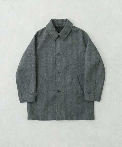 URBAN RESEARCH/アーバンリサーチ WINDPROOF TWEED HALF COAT チャコールグレー L