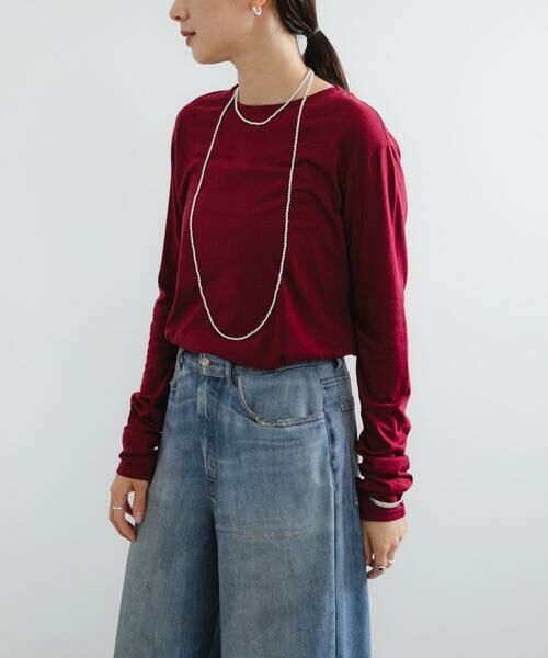 URBAN RESEARCH / アーバンリサーチ Tシャツ | ウールコットンロングスリーブカットソー | 詳細1