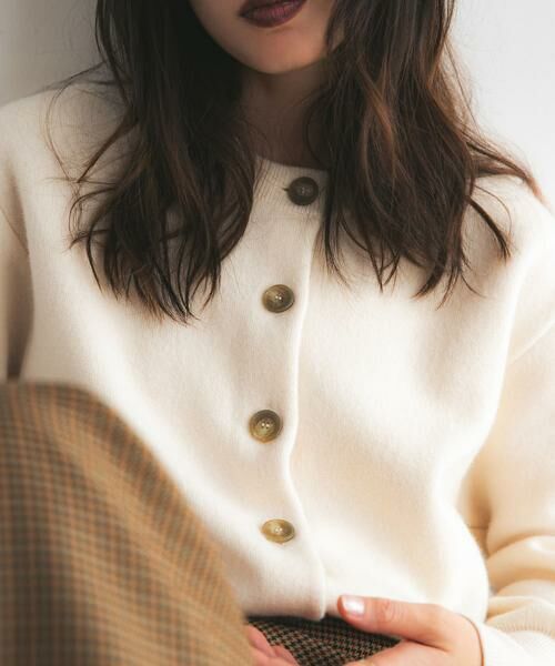 URBAN RESEARCH / アーバンリサーチ カーディガン・ボレロ | ウールカシミヤショルダーパッドカーディガン | 詳細6