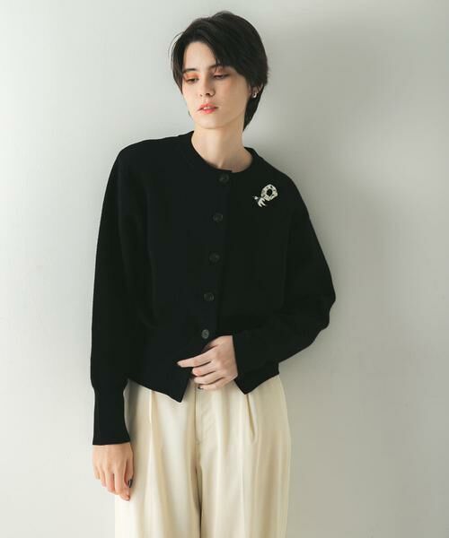 URBAN RESEARCH / アーバンリサーチ カーディガン・ボレロ | ウールカシミヤショルダーパッドカーディガン | 詳細14