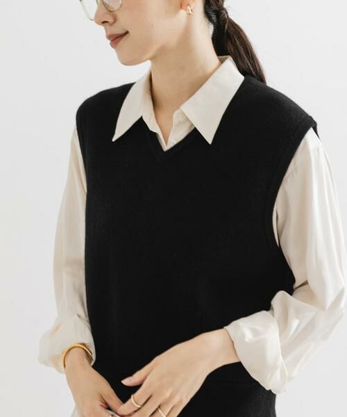 URBAN RESEARCH / アーバンリサーチ ニット・セーター | ウールカシミヤVネックニットベスト | 詳細1