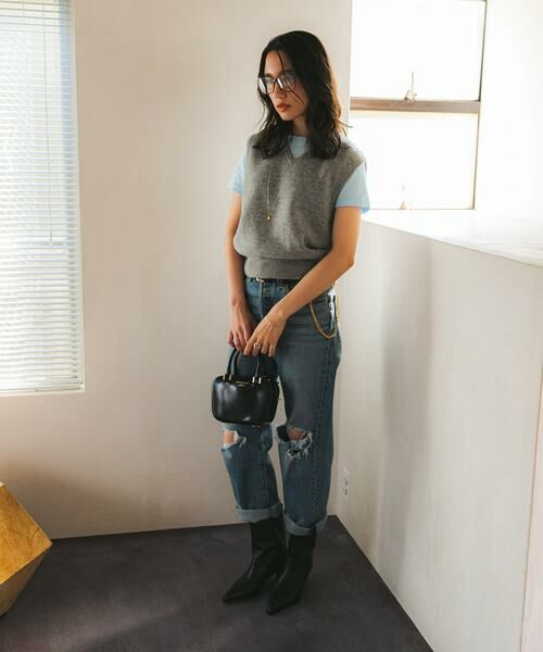 URBAN RESEARCH / アーバンリサーチ ニット・セーター | ウールカシミヤVネックニットベスト | 詳細9