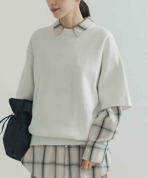 URBAN RESEARCH / アーバンリサーチ ニット・セーター | コットンカシミヤハーフスリーブニット | 詳細2
