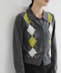 URBAN RESEARCH / アーバンリサーチ ニット・セーター | アーガイルシャツカラーカーディガン