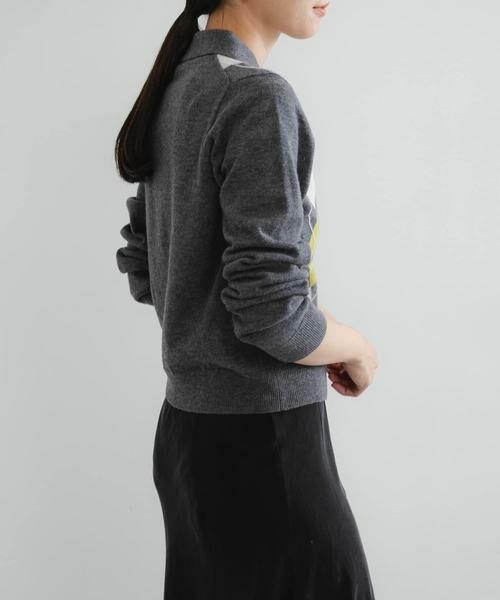 URBAN RESEARCH / アーバンリサーチ ニット・セーター | アーガイルシャツカラーカーディガン | 詳細2
