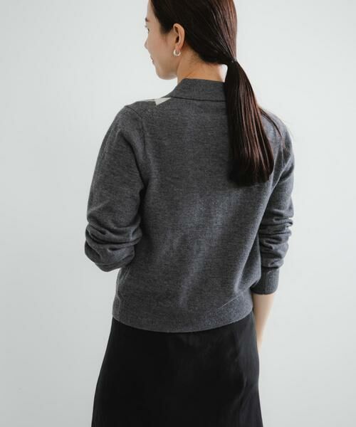 URBAN RESEARCH / アーバンリサーチ ニット・セーター | アーガイルシャツカラーカーディガン | 詳細4