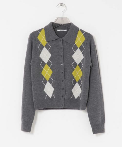 URBAN RESEARCH / アーバンリサーチ ニット・セーター | アーガイルシャツカラーカーディガン | 詳細8