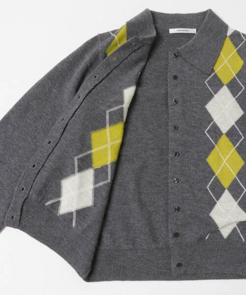 URBAN RESEARCH / アーバンリサーチ ニット・セーター | アーガイルシャツカラーカーディガン | 詳細9