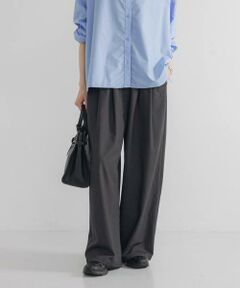 URBAN RESEARCH / アーバンリサーチ その他パンツ | 『3サイズ展開』『イージーケア』 ウール混タックギャザーストレートパンツ