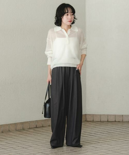 URBAN RESEARCH / アーバンリサーチ その他パンツ | 『3サイズ展開』『イージーケア』 ウール混タックギャザーストレートパンツ | 詳細13