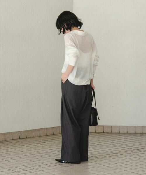 URBAN RESEARCH / アーバンリサーチ その他パンツ | 『3サイズ展開』『イージーケア』 ウール混タックギャザーストレートパンツ | 詳細14