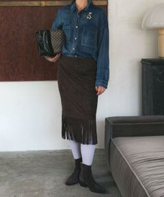 URBAN RESEARCH / アーバンリサーチ スカート | スエードライクフリンジスカート